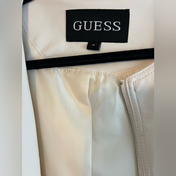 Guess white leather peplum jacket *new w/o tags - Picture 4 of 8
